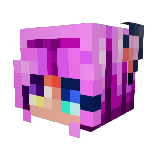 Astyelle Minecraft avatar head, 3D render
