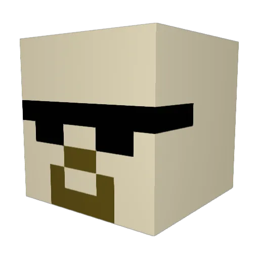 Astykk Minecraft avatar head, 3D render