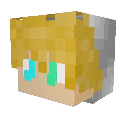 Astylity Minecraft avatar head, 3D render