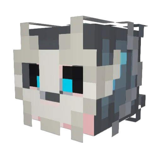 AstyrLuna Minecraft avatar head, 3D render