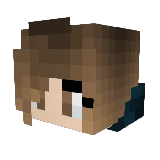 AsuLaya Minecraft avatar head, 3D render