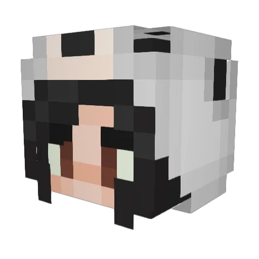 AsucenaCat95 Minecraft avatar head, 3D render