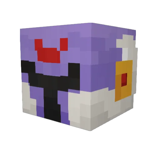 Asuiram Minecraft avatar head, 3D render