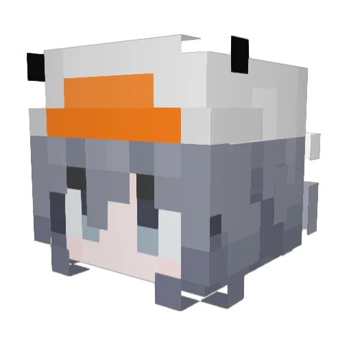 Asuka101 Minecraft avatar head, 3D render