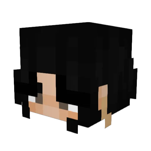 Asukka_101 Minecraft avatar head, 3D render