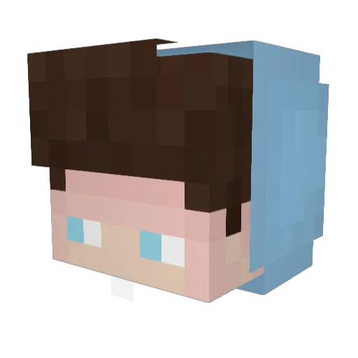 Asukyl2 Minecraft avatar head, 3D render