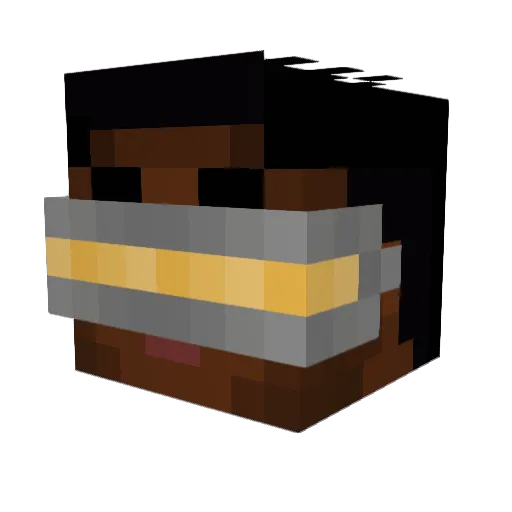 Asulaar Minecraft avatar head, 3D render