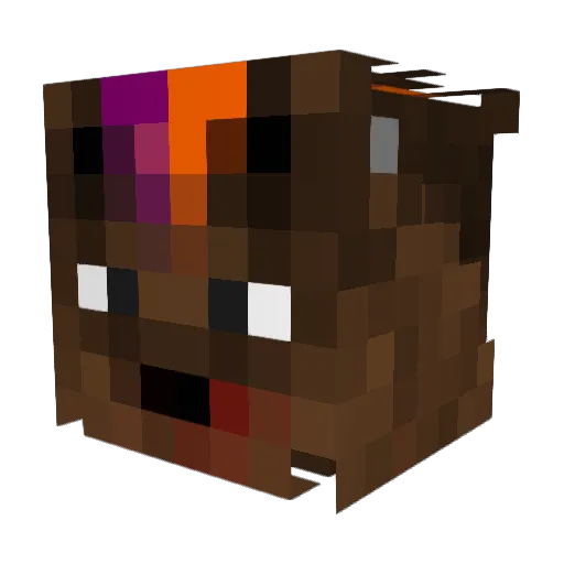 Asulys Minecraft avatar head, 3D render