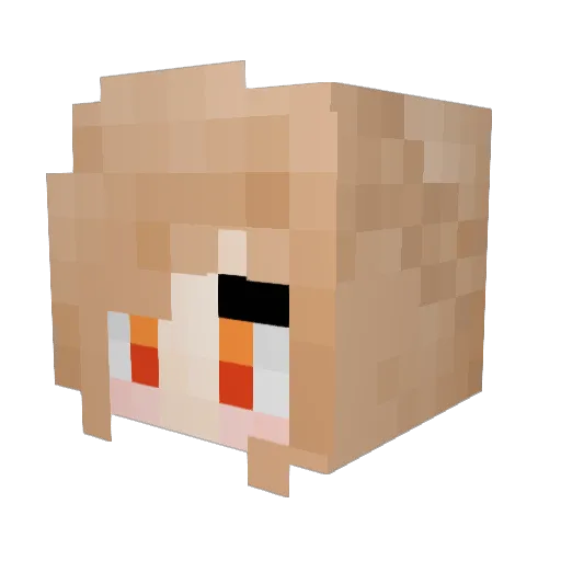 Asuna1231 Minecraft avatar head, 3D render