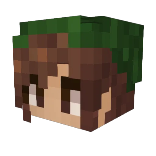 Asuna6641 Minecraft avatar head, 3D render