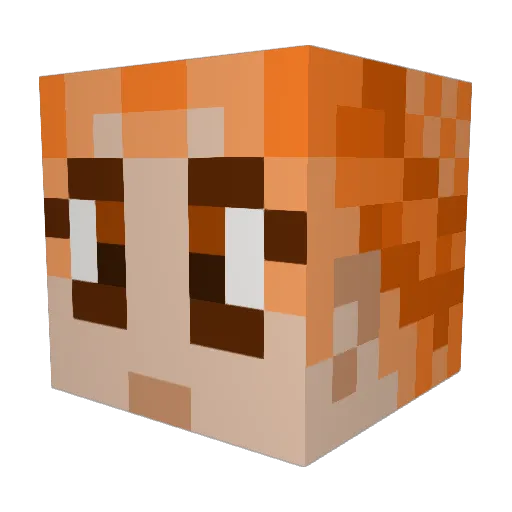 Asuna8049 Minecraft avatar head, 3D render