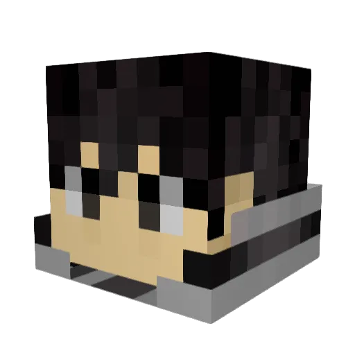 AsunaSimpUWU Minecraft avatar head, 3D render