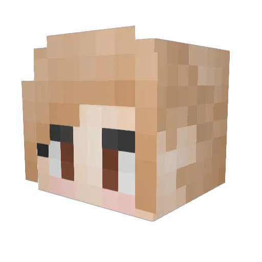 Asuna_Bunny Minecraft avatar head, 3D render
