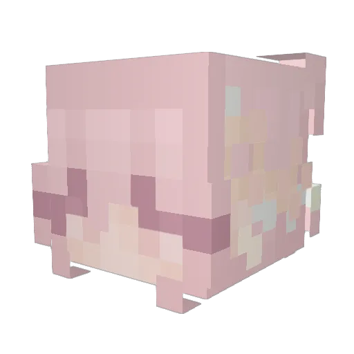 Asunaliebe Minecraft avatar head, 3D render