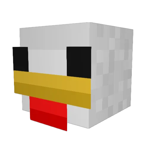 Asur4s Minecraft avatar head, 3D render