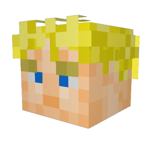 Asuramaru12 Minecraft avatar head, 3D render