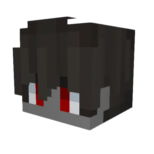 Asureiru Minecraft avatar head, 3D render