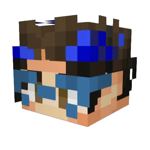 AsureusGalactica Minecraft avatar head, 3D render