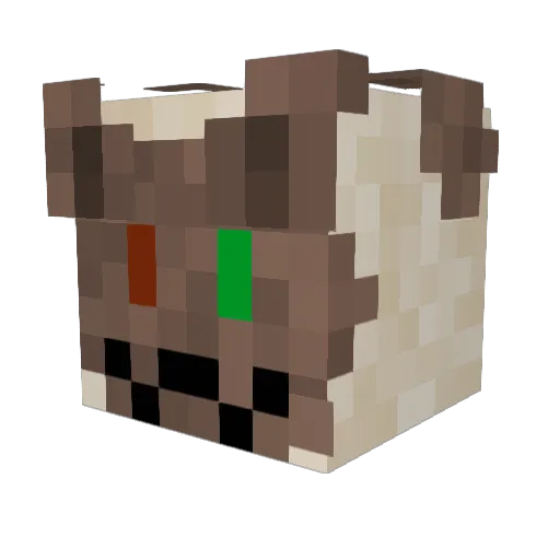 Asus1007 Minecraft avatar head, 3D render