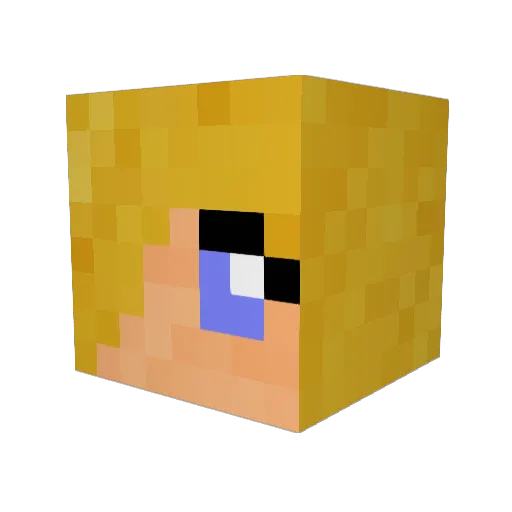 Asus102 Minecraft avatar head, 3D render