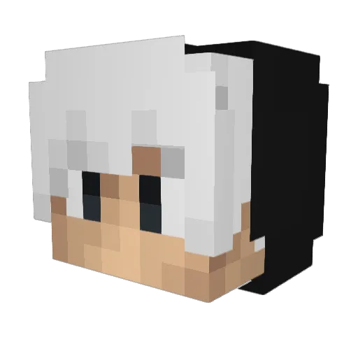 Asvin Minecraft avatar head, 3D render