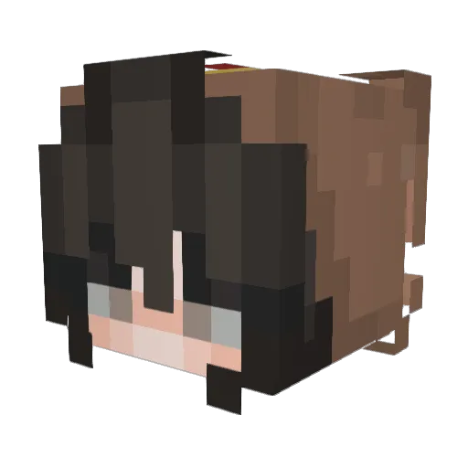 Asviva Minecraft avatar head, 3D render