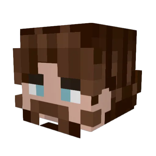 Asward Minecraft avatar head, 3D render