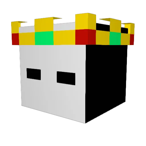 Aswater_ Minecraft avatar head, 3D render