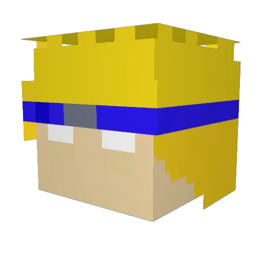 Asxa Minecraft avatar head, 3D render
