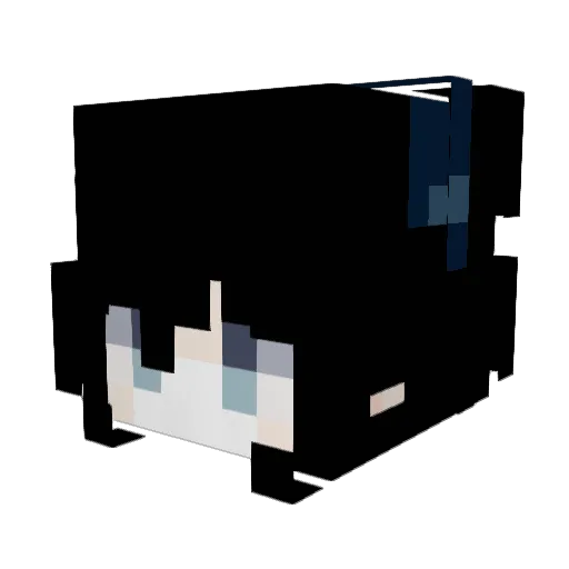 Asxah Minecraft avatar head, 3D render
