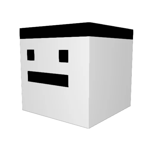 Asy_End Minecraft avatar head, 3D render
