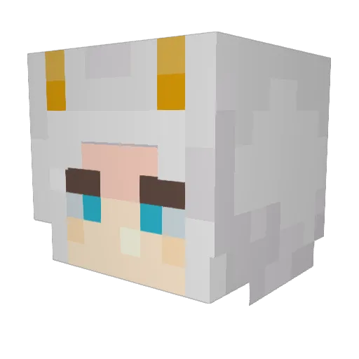 AsyarQ Minecraft avatar head, 3D render