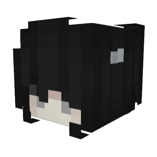 Asyca Minecraft avatar head, 3D render
