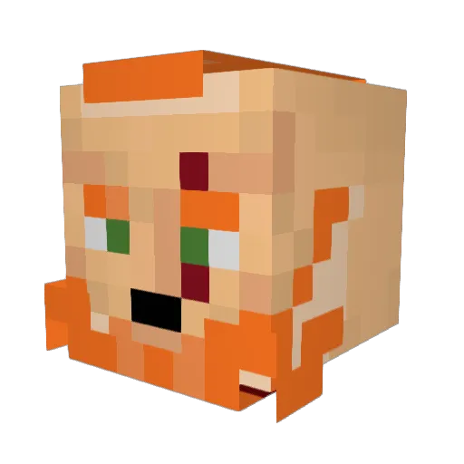 Asylboende Minecraft avatar head, 3D render