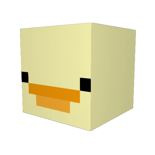 Asymattic Minecraft avatar head, 3D render