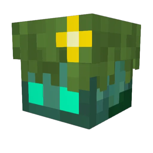 Asymmm Minecraft avatar head, 3D render