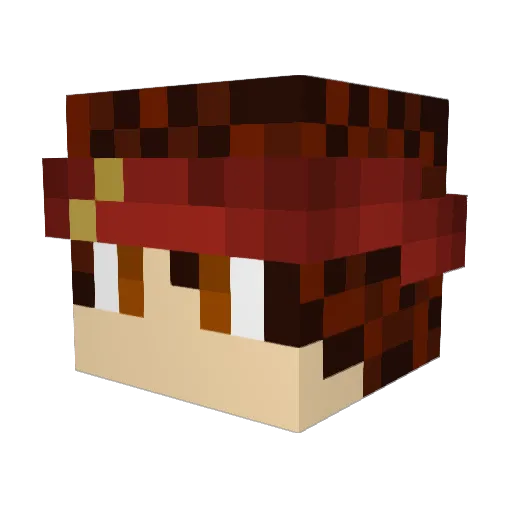 AszKv Minecraft avatar head, 3D render