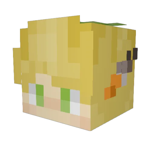 Aszenasi Minecraft avatar head, 3D render