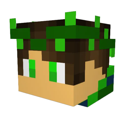 Aszenth Minecraft avatar head, 3D render