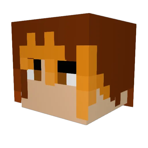 Asztall Minecraft avatar head, 3D render