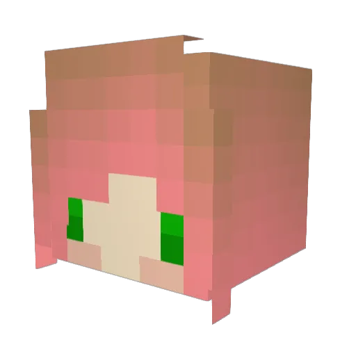 Aszter Minecraft avatar head, 3D render