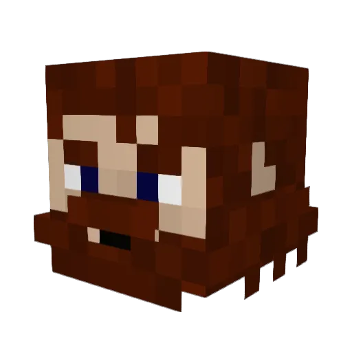 Aszulasz Minecraft avatar head, 3D render
