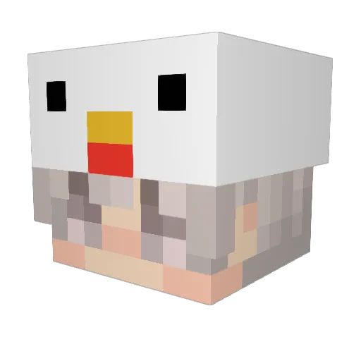 Aszurek Minecraft avatar head, 3D render