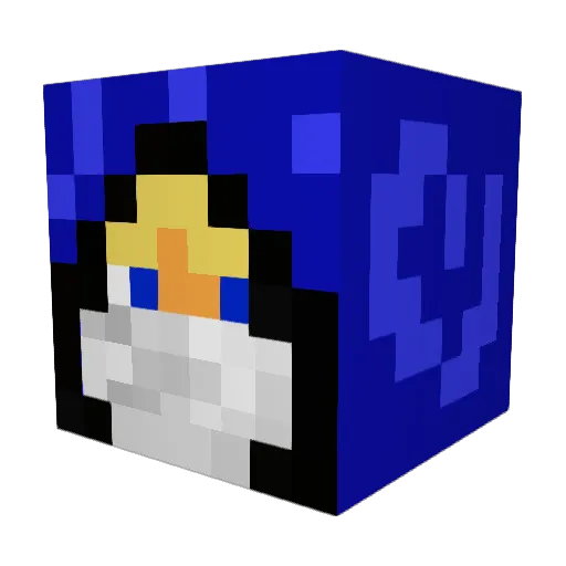 At0MiiK06 Minecraft avatar head, 3D render