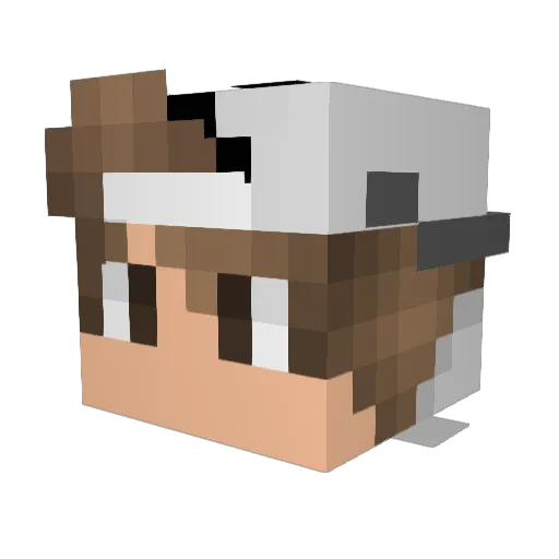 At0mIx88 Minecraft avatar head, 3D render