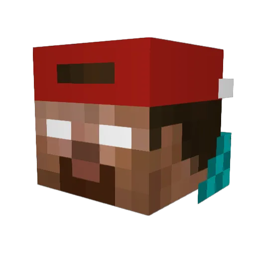At0micToast Minecraft avatar head, 3D render