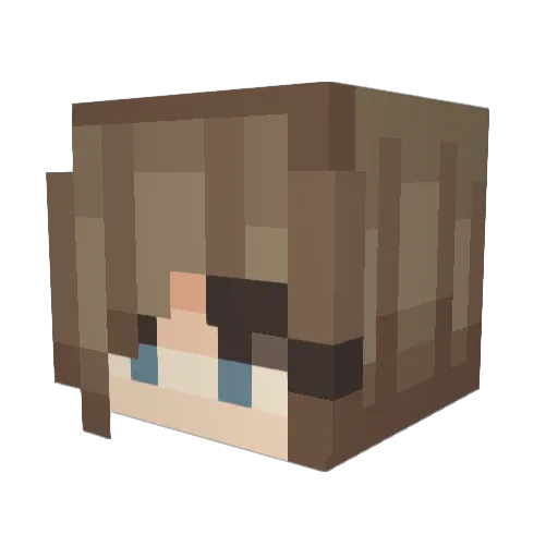 At0micUnicorn Minecraft avatar head, 3D render