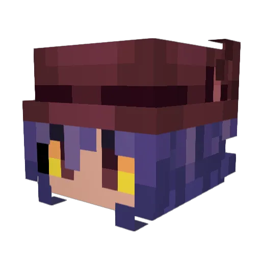 At0micVEVO Minecraft avatar head, 3D render