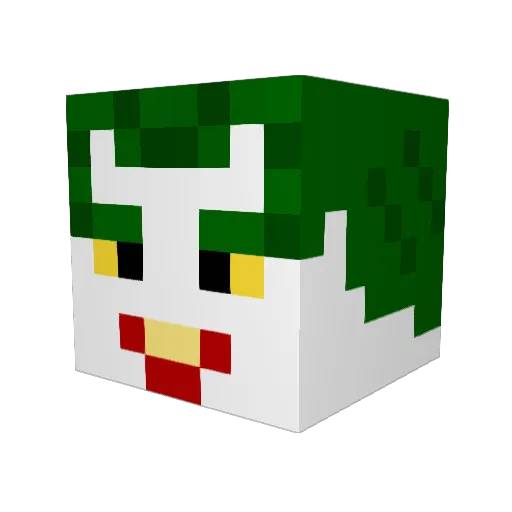 At0mika Minecraft avatar head, 3D render