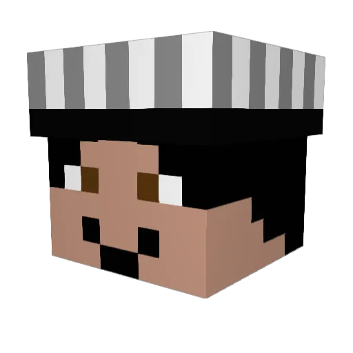 At0nic Minecraft avatar head, 3D render